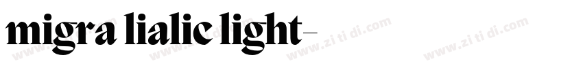 migra lialic light字体转换